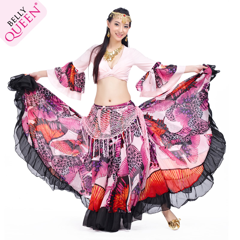 Performance Dancewear Chiffon Belly Dance Skirt More Colors