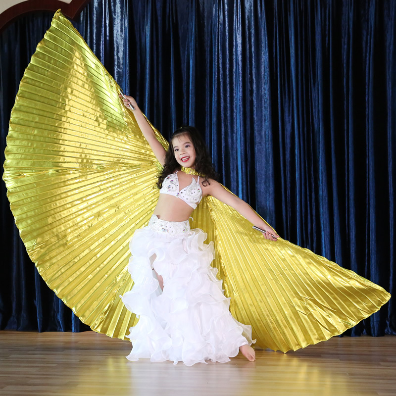 270 Angle Close Back Belly Dance Isis Wing For Kids With Stick