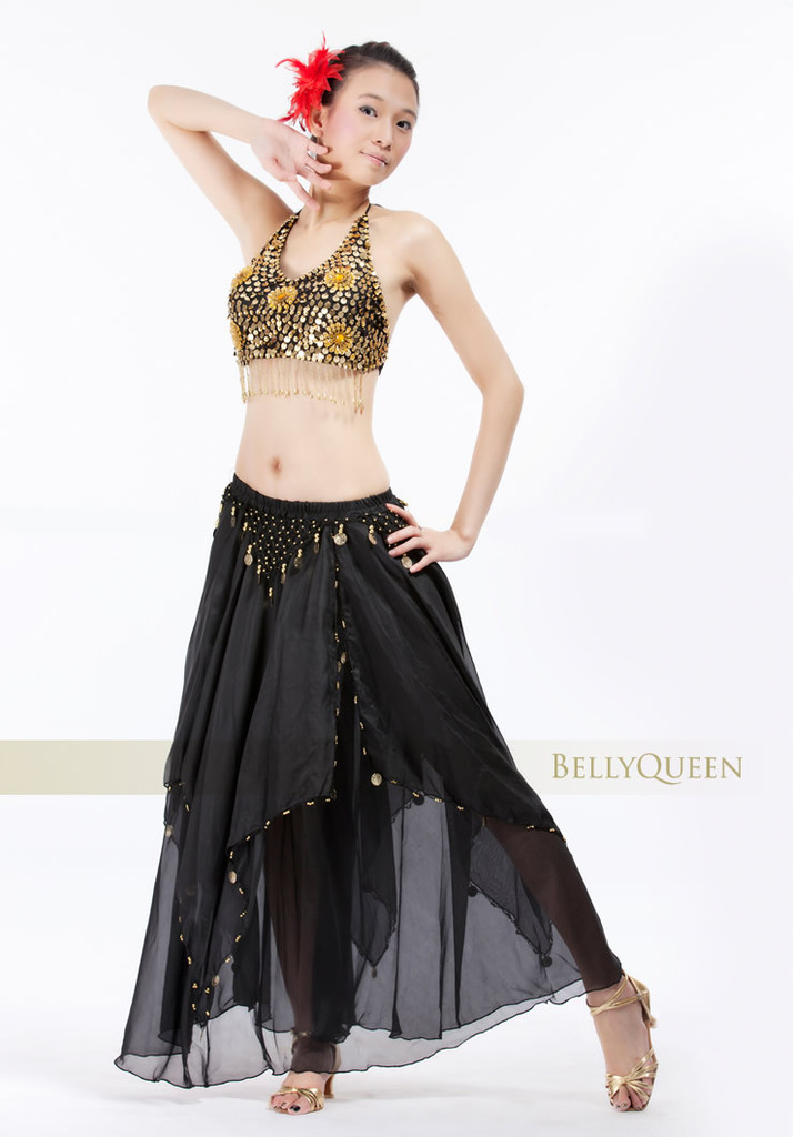 5 pieces Dancewear Polyester Belly Dance Performance Costumes For Women More Colors