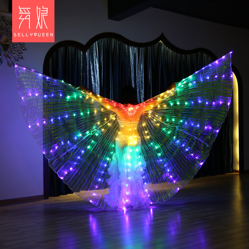 Rainbow Led Belly Dance Isis Wing Dance Prop Belly Dance Cape