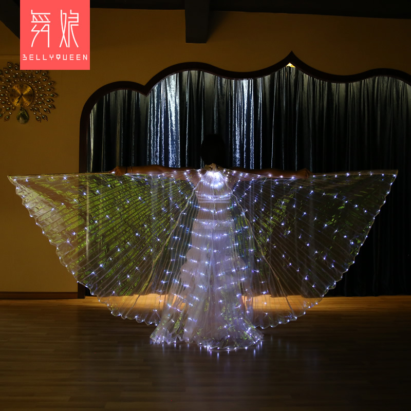 Led Belly Dance Isis Wing Dance Prop Light Up Led Dance Capes With Telescopic Stick